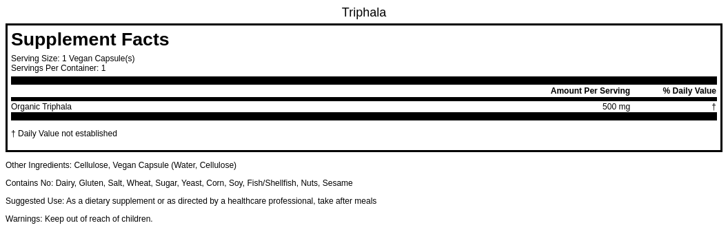 Triphala 500mg
