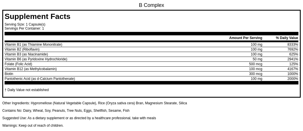B-Complex (2nd pack)